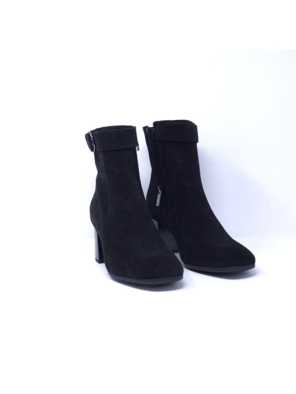La Canadienne Hally Black Suede Zip Booties Womens 8M Waterproof New - Picture 2 of 11